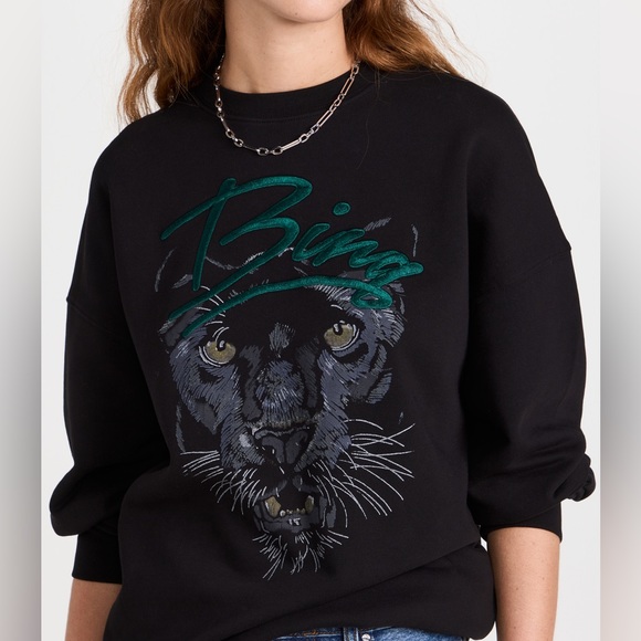 Anine Bing Kenny Panther Sweatshirt (small) - Picture 3 of 11